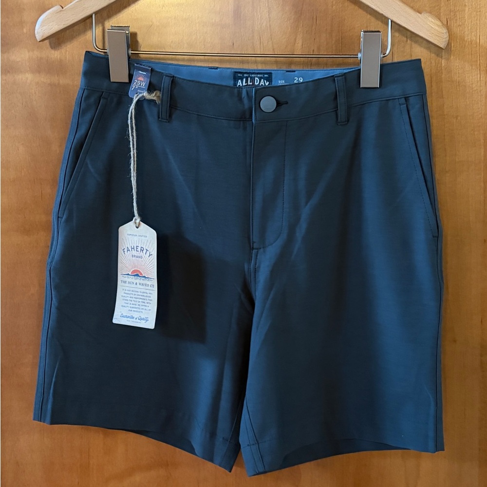 Faherty All Day Shorts 2.0 (7") Men's size 29 Mountain Coal NWT